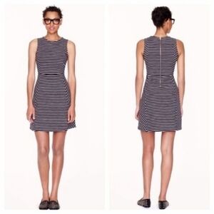 J. Crew Optical Illusion Black/White Striped Dress